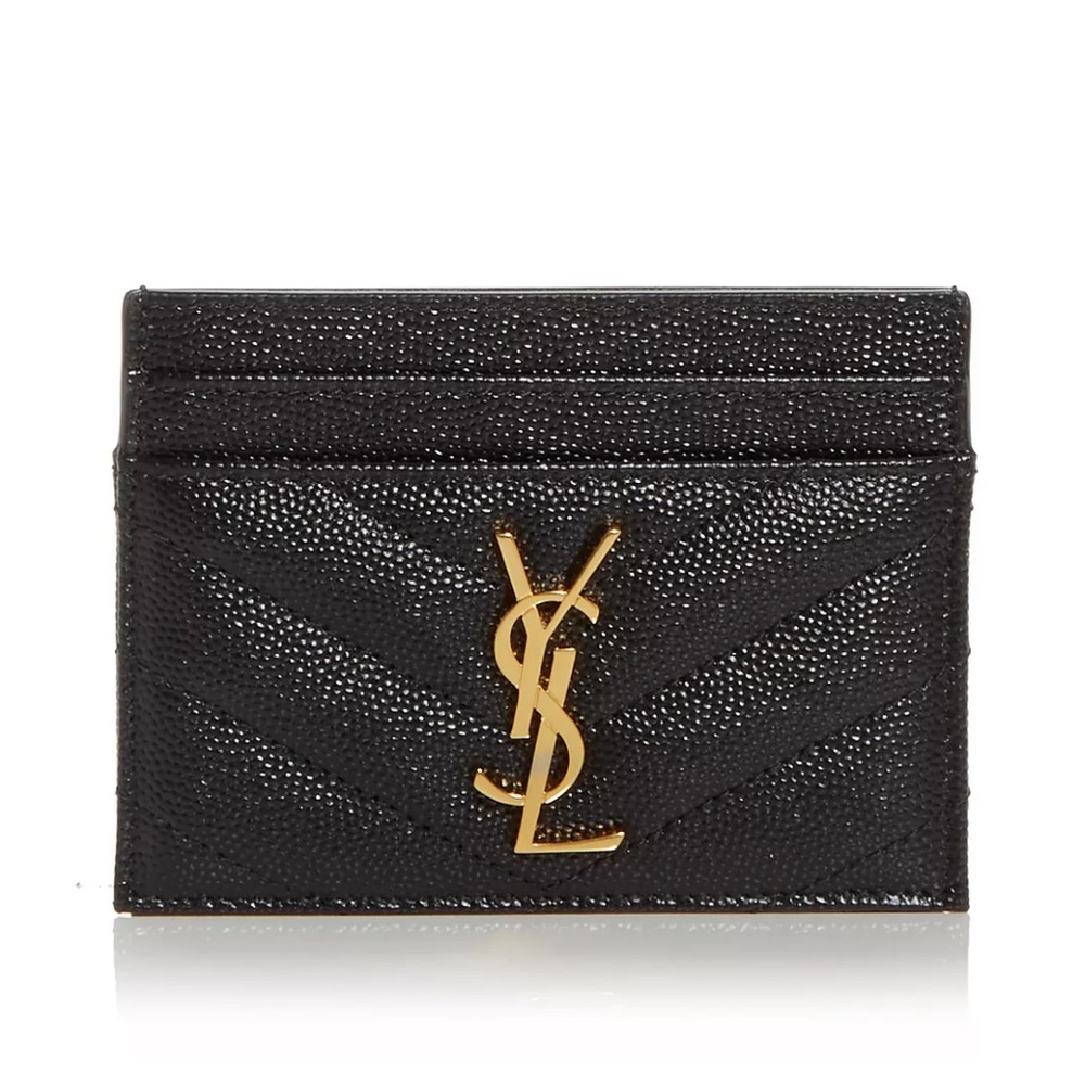 Saint Laurent Monogram Quilted Leather Card Case